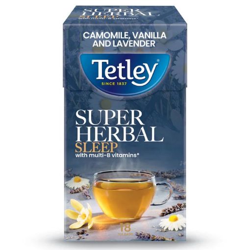 Picture of TETLEY SUPER HERBAL SLEEP CAMOMILLE VANILLE LAVENDER X 18