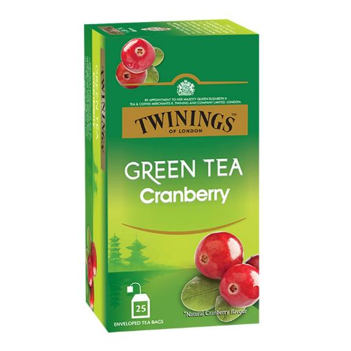 Picture of TWININGS GREEN TEA CRANBERRY 40GMS