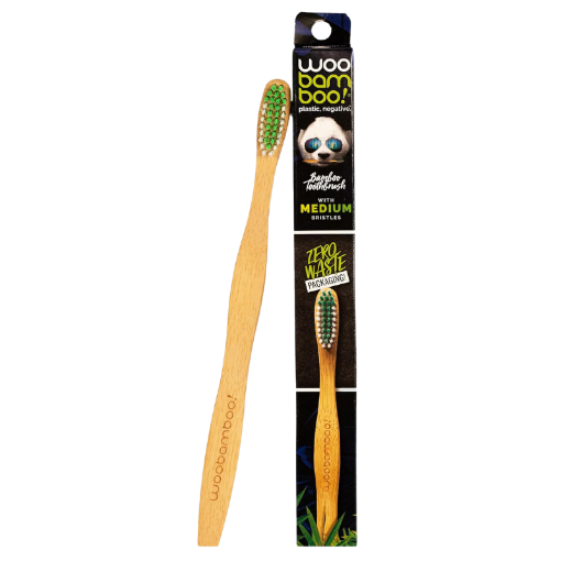 Picture of WOOBAMBOO ADULT MEDIUM BAMBOO TOOTHBRUSH 1 UNIT