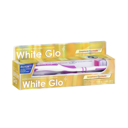 Picture of WHITE GLO  DENTRICE BROSSE A DENT INTERDENTAL SMOKERS 150G