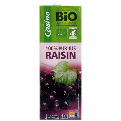 Picture of CO BIO PUR JUS RAISIN BRIK 1L