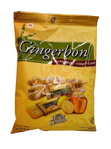 Picture of GINGERBON HONEY LEMON CANDY 125G