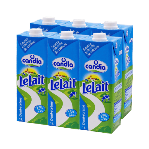 Picture of CANDIA LAIT UHT DEMI ECREME X 6 1LT