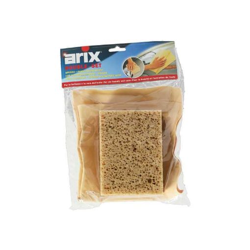 Picture of ARIX CRL 10504 DOUBLE SET CAR SYNTHETIC CHAMOIS SPONGE X2