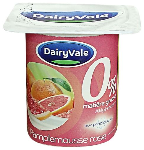 Picture of DAIRYVALE 0% MATIERE GRASSE PAMPLEMOUSSE ROSE 100G