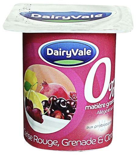 Picture of DAIRYVALE 0% MATIERE GRASSE GRENADINE CERISES CITRON 100G