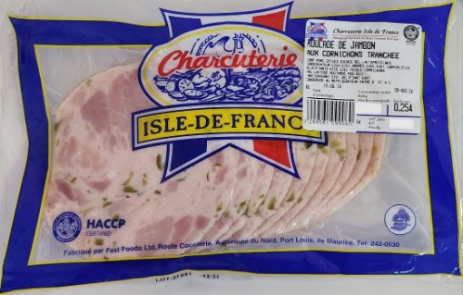 Picture of CHARCUTERIE ILE DE FRANCE ROULADE JAMBON AUX CORNICHONS TRANCHE