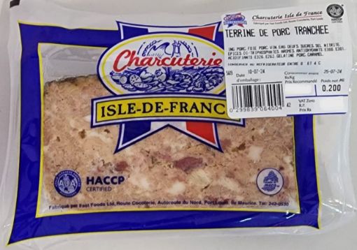 Picture of CHARCUTERIE ILE DE FRANCE TERRINE PORC TRANCHE