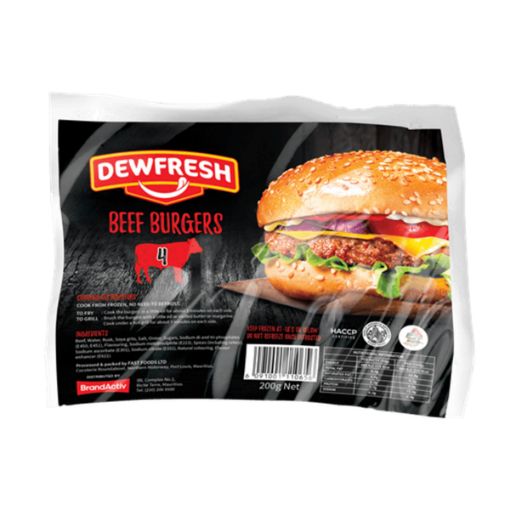 Picture of DEWFRESH BUFFALO BEEF BURGERS 200G