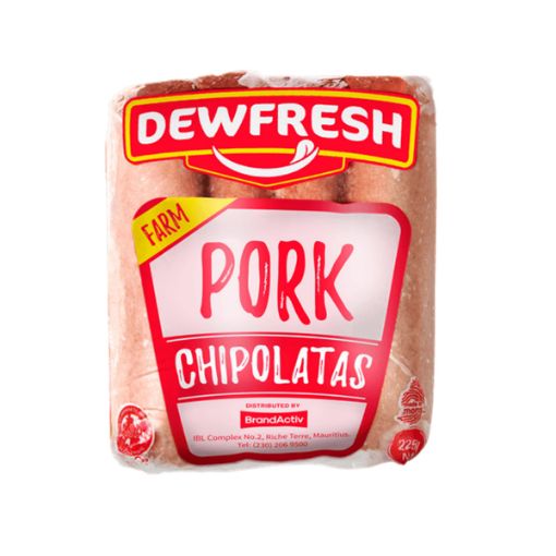 Picture of DEWFRESH PORK CHIPOLATAS 225G