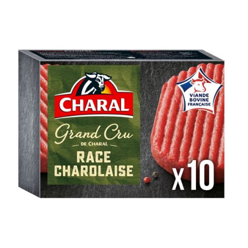 Picture of CHARAL LE GRAND CRU 10 STEAKS HACHES CHAROLAIS 15% MG 1KG