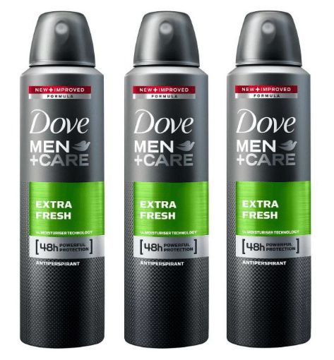 Picture of DOVE MEN DEODORANT EXTRA FRESH 250ML