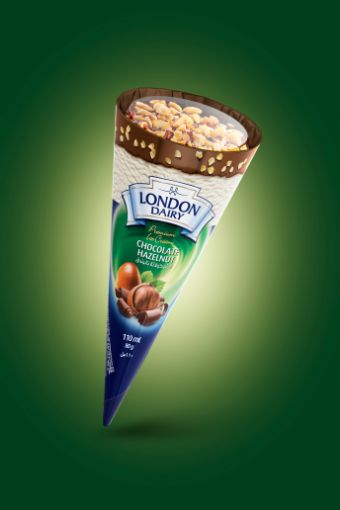 Picture of LONDON DAIRY DISC CONE CHOCOLATE HAZELNUT 110ML