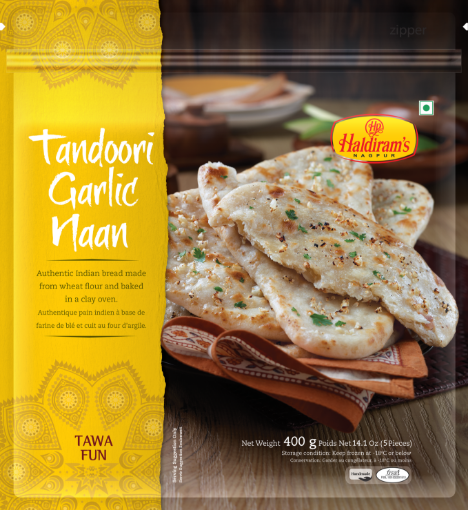 Picture of HALDIRAM'S TANDOORI GARLIC CHILLI NAAN 400G