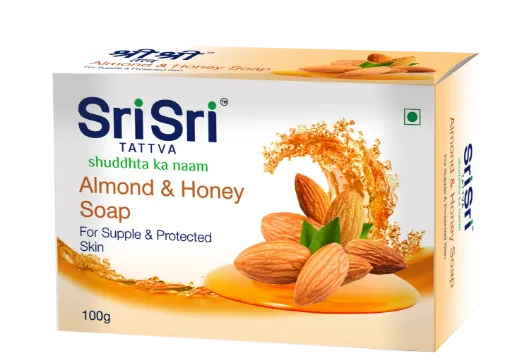 Picture of SRI SRI ALMOND HONEY SOAP 100G