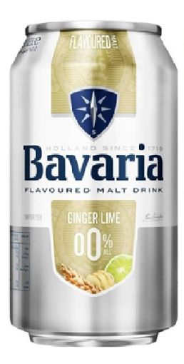 Picture of BAVARIA NON ALCOHOLIC MALT GINGER LIME CAN 330ML