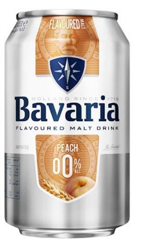 Picture of BAVARIA NON ALCOHOLIC MALT PEACH CAN 330ML