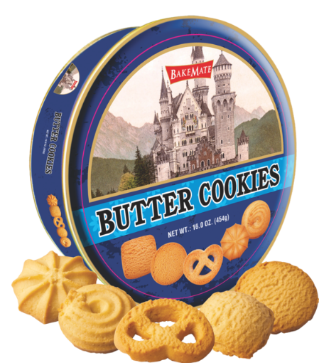 Picture of BAKEMATE BUTTER COOKIES TIN 454G