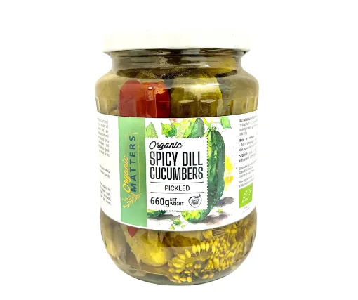 Picture of ORGANIC MATTERS SPICY DILL CUCUMBERS 660G