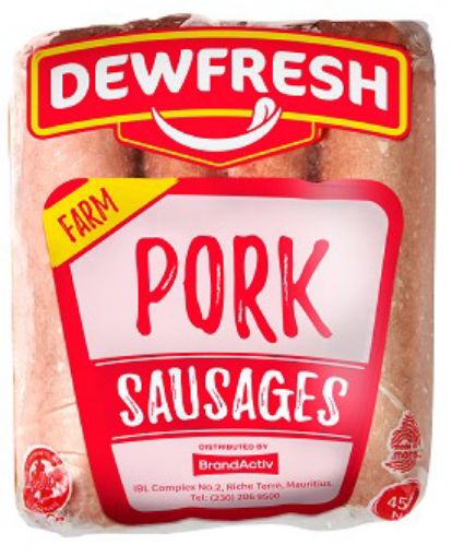 Picture of DEWFRESH PORK SAUSAGES 450G