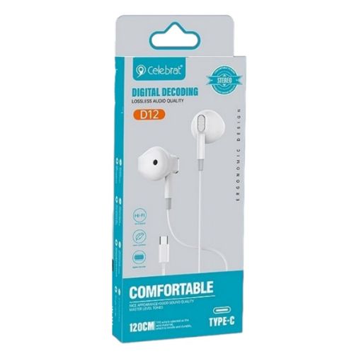 Picture of CELEBRAT D12 WIRED EARPHONE WHITE