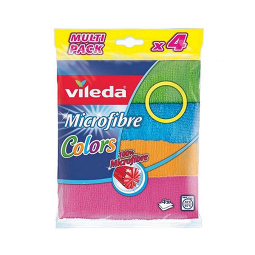 Picture of VILEDA MICROFIBRE COLOURS CLOTH X4