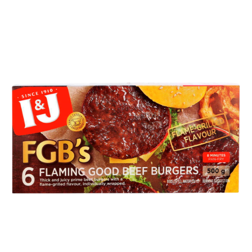 Picture of I&J FGB BURGERS X6 500G