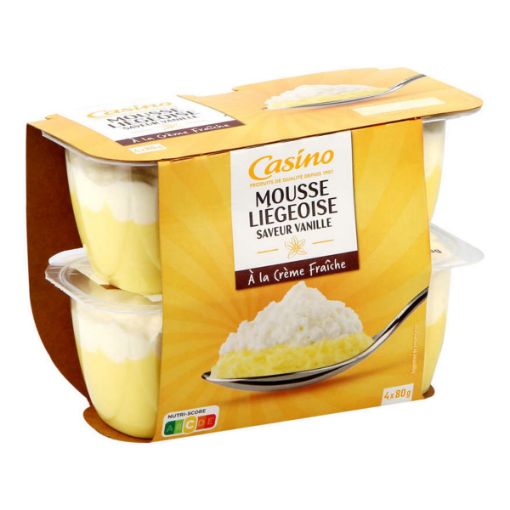 Picture of CASINO MOUSSE LIEGEOISE SAVEUR VANILLE 4 X 80G