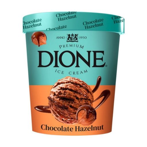 Picture of DIONE ICE CREAM PREMIUM CHOCOLATE HAZELNUT CREAM/COCOA COOKIES 475ML