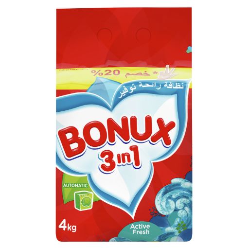 Picture of BONUX LESSIVE MACHINE POUDRE REGULAR 3IN1 4KG