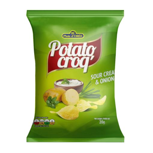 Picture of PLUIE D'OREE POTATO CROQ SOUR CREAM   ONION 20G
