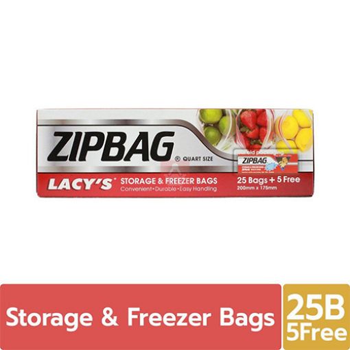 Picture of LACYS QUART ZIP BAGS 25S