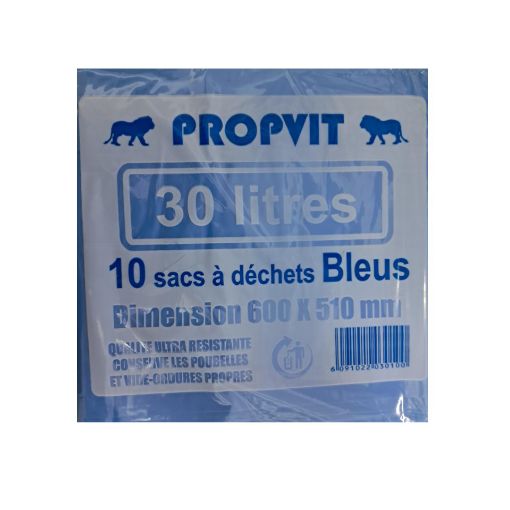 Picture of PROPVIT SAC POUBELLE BLEU 30LX10