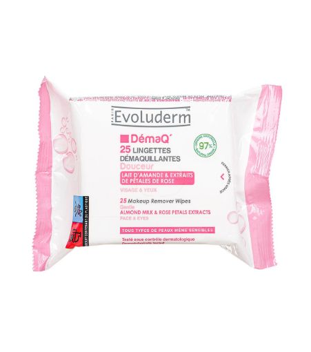 Picture of EVOLUDERM LINGETTES DEMAQUILLANTES TOUS TYPES PEAUX 25PCS
