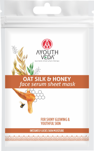 Picture of AYOUTH VEDA OATS SILK HONEY FACE SERUM SHEET MASK 20G