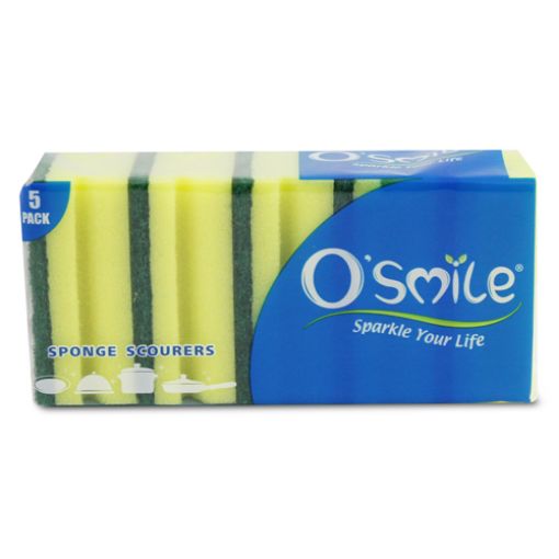 Picture of OSMILE ABRASIVE GRIP SPONGE SCOURER HEAVY X 5