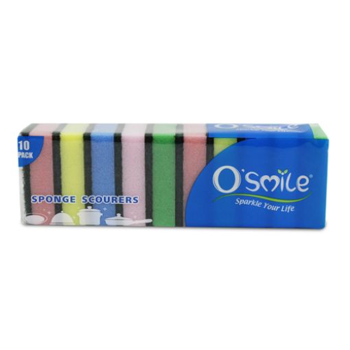 Picture of OSMILE NON SCRATCH SPONGE SCOURER MEDIUM X 10