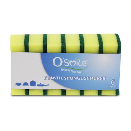 Picture of OSMILE BOW TIE SHAPED SPONGE SCOURER X 6