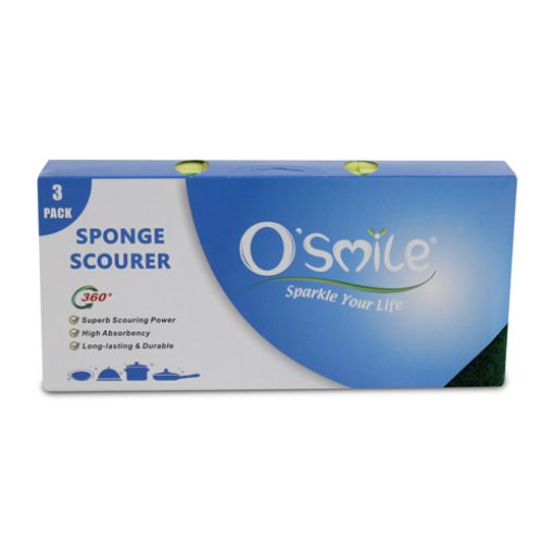 Picture of OSMILE ABRASIVE GRIP SPONGE SCOURER X 3