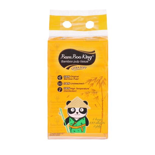 Picture of BAMBOU KING FACIAL TISSUE SINGLE BAG 100 SHEET