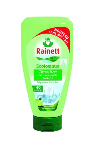 Picture of RAINETT GEL LAVE VAISSELLE TOUT EN1 ECOLABEL CITRON VERT 40 LAVAGES 650ML