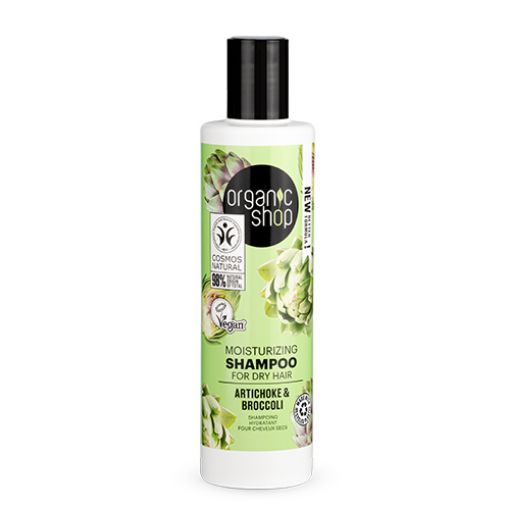 Picture of ORGANIC SHOP MOISTURIZING SHAMPOO FOR DRY HAIR ARTICHOKE AND BROCCOLI 280ML