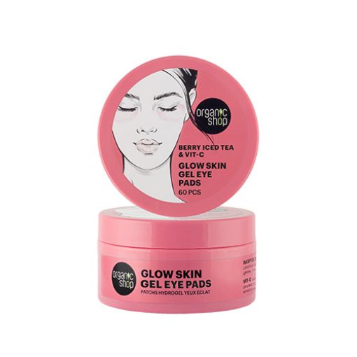 Picture of ORGANIC SHOP GLOW SKIN EYE GEL PATCH BERRY ICED TEA ANTIOXIDANT