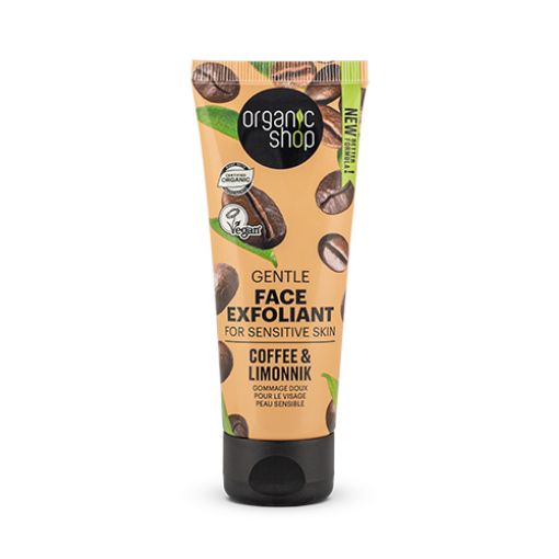 Picture of ORGANIC SHOP GENTLE FACE EXFOLIANT SENSITIVE SKIN COFFEE AND LEMONNIK 75ML