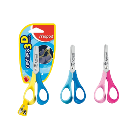 Picture of MAPED SCISSORS LEFT HANDED VIVO 12CM ASSORTED COLOURS REF 472510