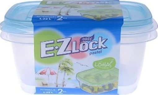 Picture of LOCK N LOCK EZ LOCK RECTANGLE 1320ML 2P HLE6420W