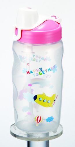 Picture of LOCK N LOCK WATER BOTTLE 350ML WITH STRAW PINK HPP726TP