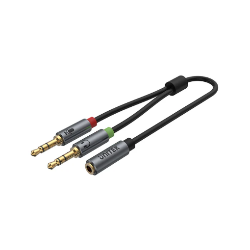 Picture of Y C957ABK  0 2M  3 5MM AUX AUDIO CABLE FEMALE TO 2 MALE