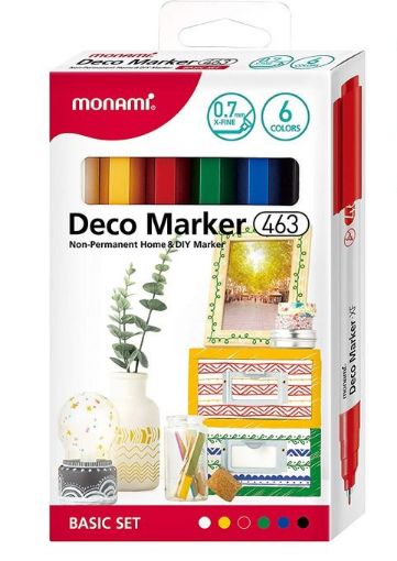 Picture of MONAMI DECO MARKER 460 BASIC SET 6C 2 0MM BULLET