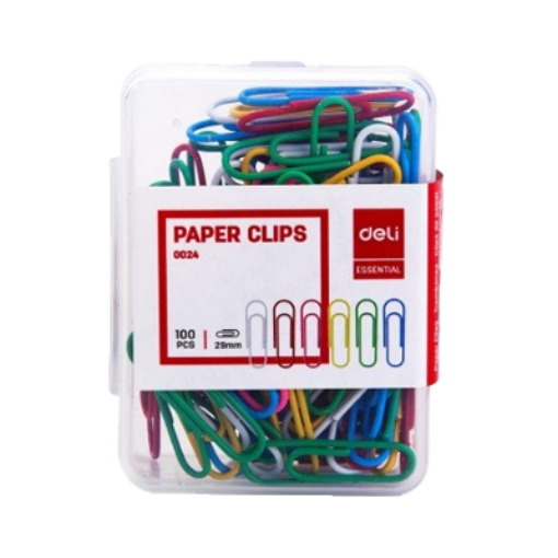 Picture of DELI COLOUR PAPER CLIPS 29MM 1